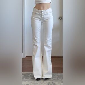 Mango White Flared Jeans. Size: 8.